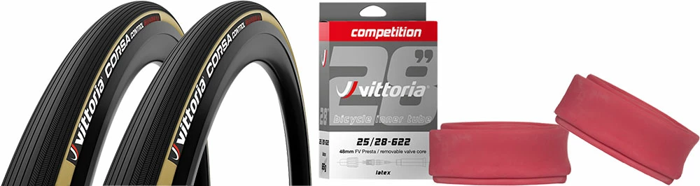 Vittoria Corsa Control G2.0 25-622 2pcs + Competition Latex 25/28 1 Vittoria Corsa Control G2.0 25-622 2pcs + Competition Latex 25/28