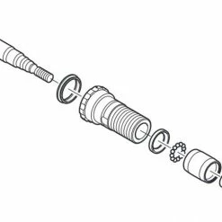 Shimano Axe De Pédale Complet Pour PD-R540/PD-RS500 -Vélo de route Soldes Pedalachse komplett PD R540 c