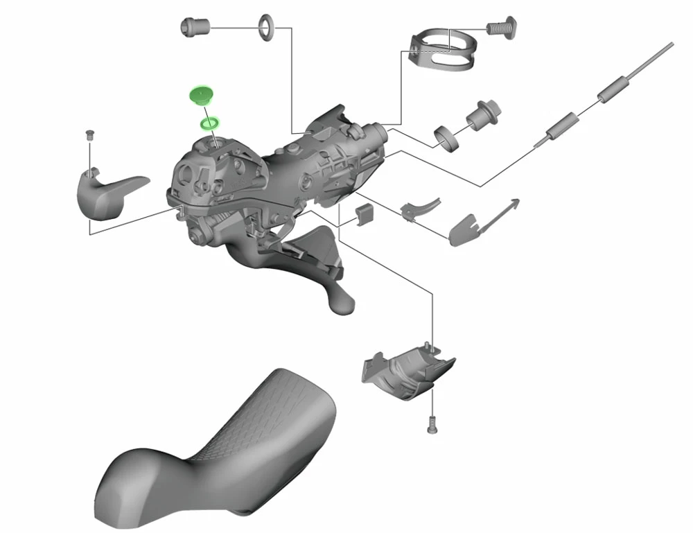 Shimano Vis De Purge Avec Bague D'étanchéité Pour ST-R9120 2 Shimano Vis De Purge Avec Bague D'étanchéité Pour ST-R9120 – Image 2