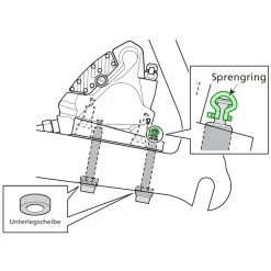 Shimano Bague De Sécurité Goupille De Retenue Pour Flat-Mount 3 Shimano Bague De Sécurité Goupille De Retenue Pour Flat-Mount -Vélo de route Soldes Shimano Y8NU03000 a