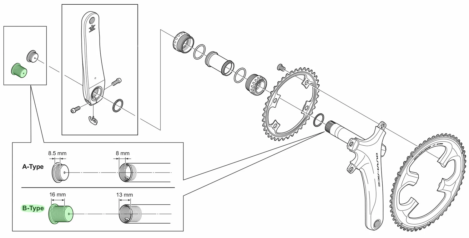 Shimano Vis De Fixation De Manivelle Pour FC-9000 16mm (B) 4 Shimano Vis De Fixation De Manivelle Pour FC-9000 16mm (B) – Image 4