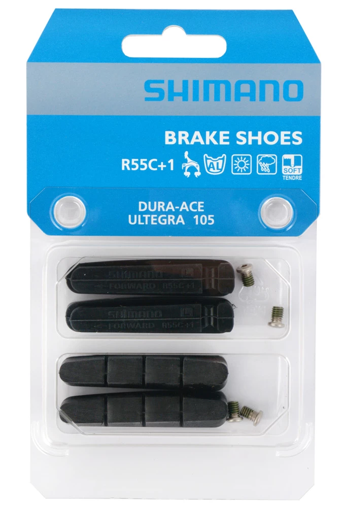 Shimano R55C+1 Patins De Frein V-Brake Pour DURA ACE/ULTEGRA/105 (Jantes En Alliage) 2 Shimano R55C+1 Patins De Frein V-Brake Pour DURA ACE/ULTEGRA/105 (Jantes En Alliage) – Image 2