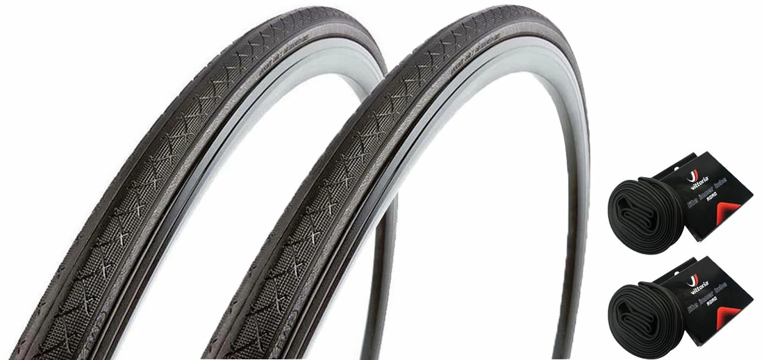 Vittoria Set De 2 Zaffiro Pro + Chambre à Air Ultralite 1 Vittoria Set De 2 Zaffiro Pro + Chambre à Air Ultralite